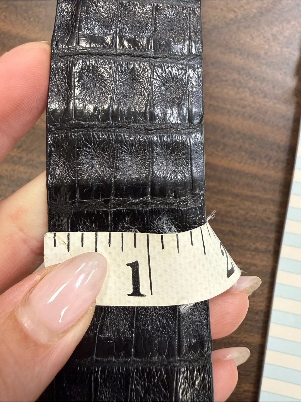 BLACK JACK BELTS • Black genuine crocodile Western Buckle Belt - size 36